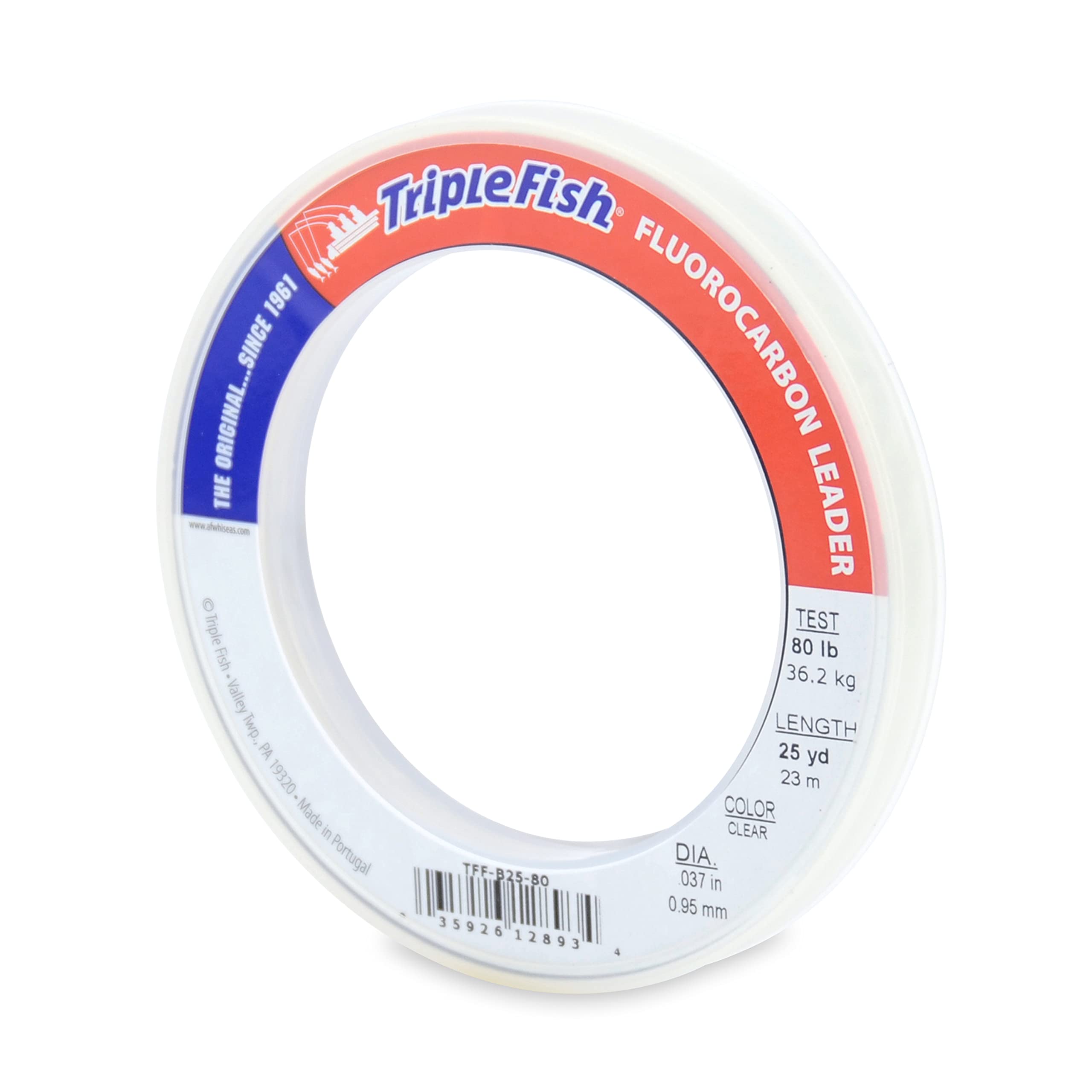 Triple Pescado 80 LB Prueba de fluorocarbono líder sedal de Pesca