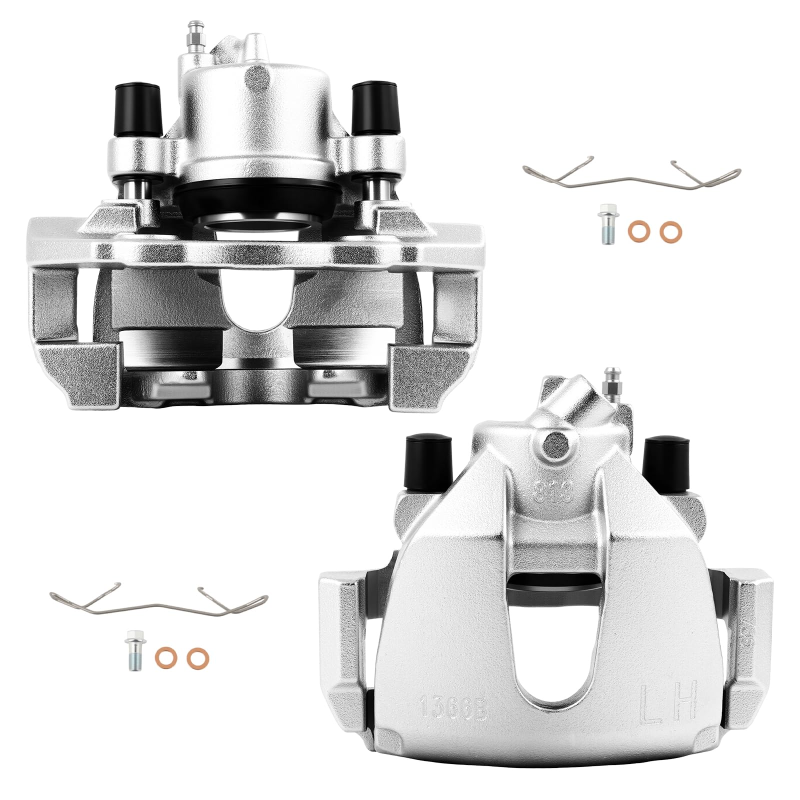 SCITOO Front Driver &amp; Passenger Side Disc Brake Calipers 19B2942 19B2943 | Compatible For Mazda For 3 2004,With Bracket 2PCS