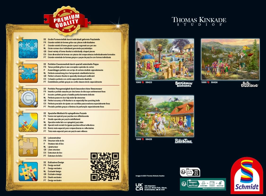 Schmidt Spiele Thomas Kinkade 58424-Puzzle da 1000 pezzi, soggetto: Bibi Blocksberg, serie Junghexentreffen, 58424