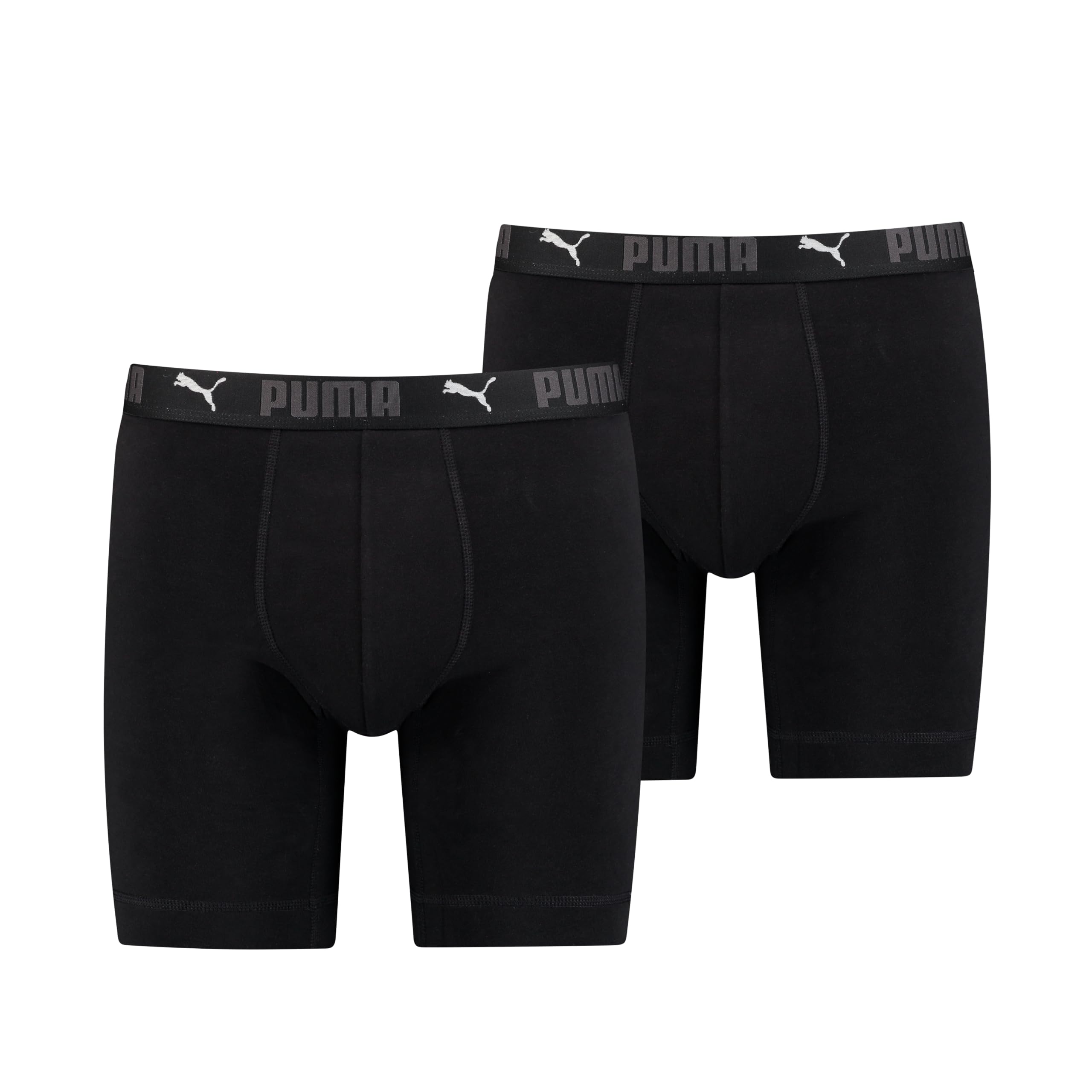 PUMA mens Sport Cotton Long Boxer Boxer shorts, Black, Large