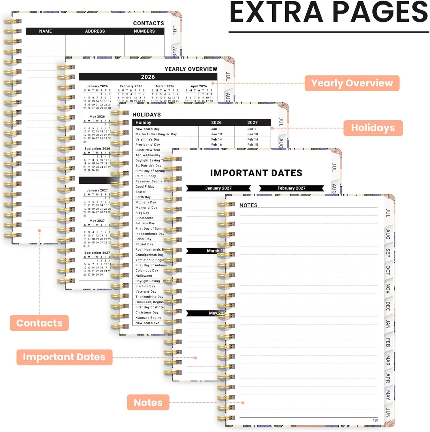 ZOTIA Planner 2026-2027, Jul 2026-Jun 2027 Weekly & Monthly Calendar image 5