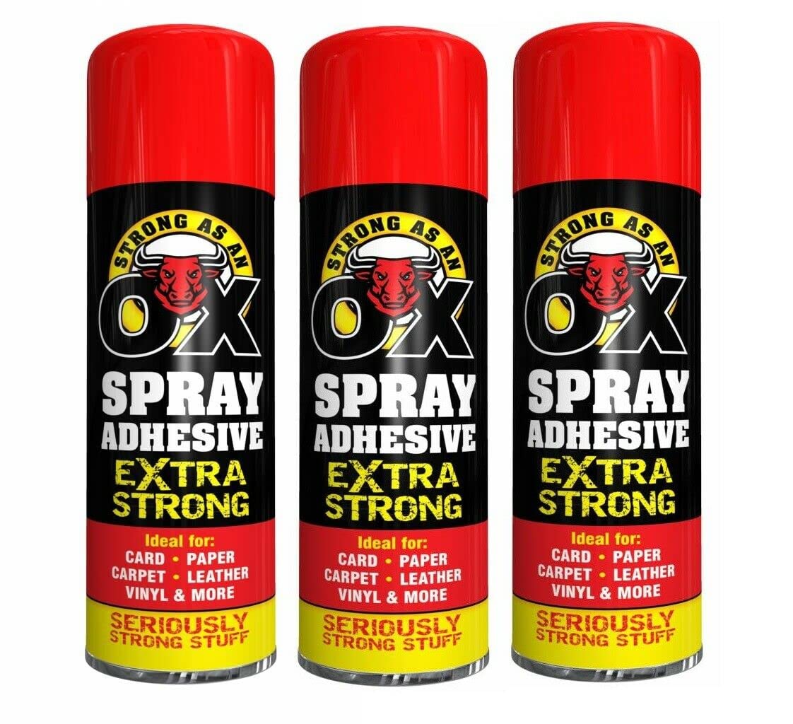 500ml Adhesive Spray Strong As An Ox Extra Strong Glue For Carpet Card Paper (3)