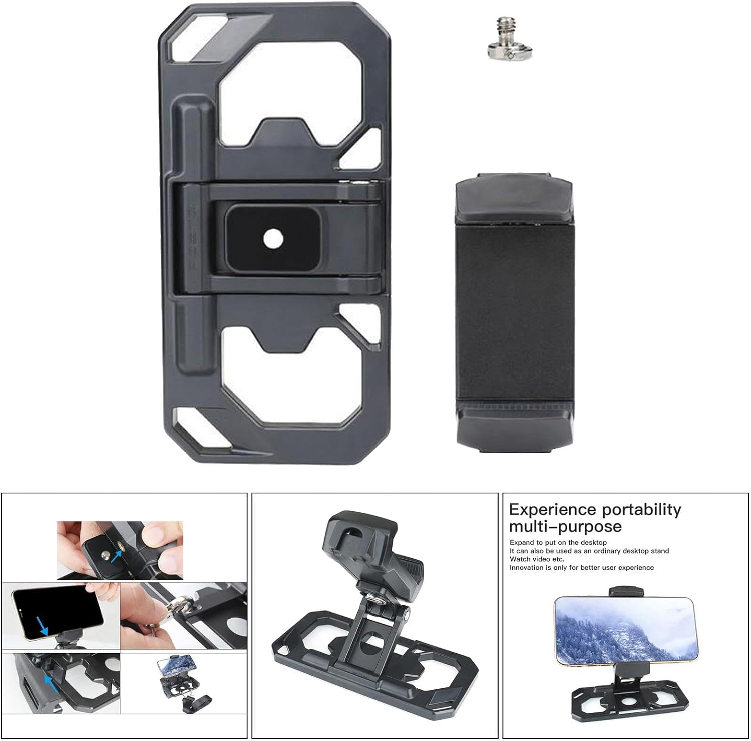 Remote Control Holder Mount for Series - Foldable Bracket for Smartphones and Tablets