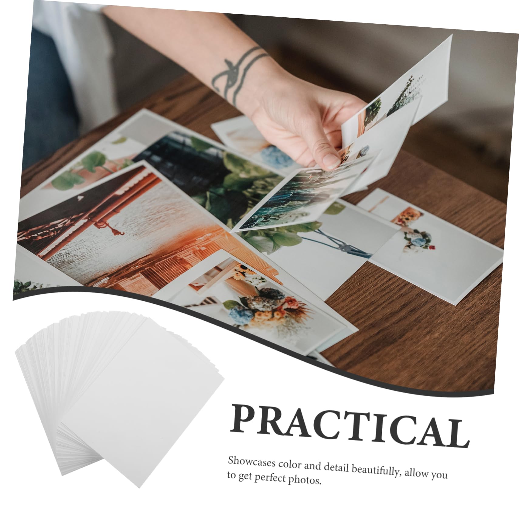 NUOBESTY 4 Sätze Fotopapier Büroklammer Machen Decoupage Paper Grad Modern Vier Druckerpapier Glossy Paper Fotodruck Photopapier Printing Hochglanzpapier Druckpapiere Weiß 100 Blatt*4