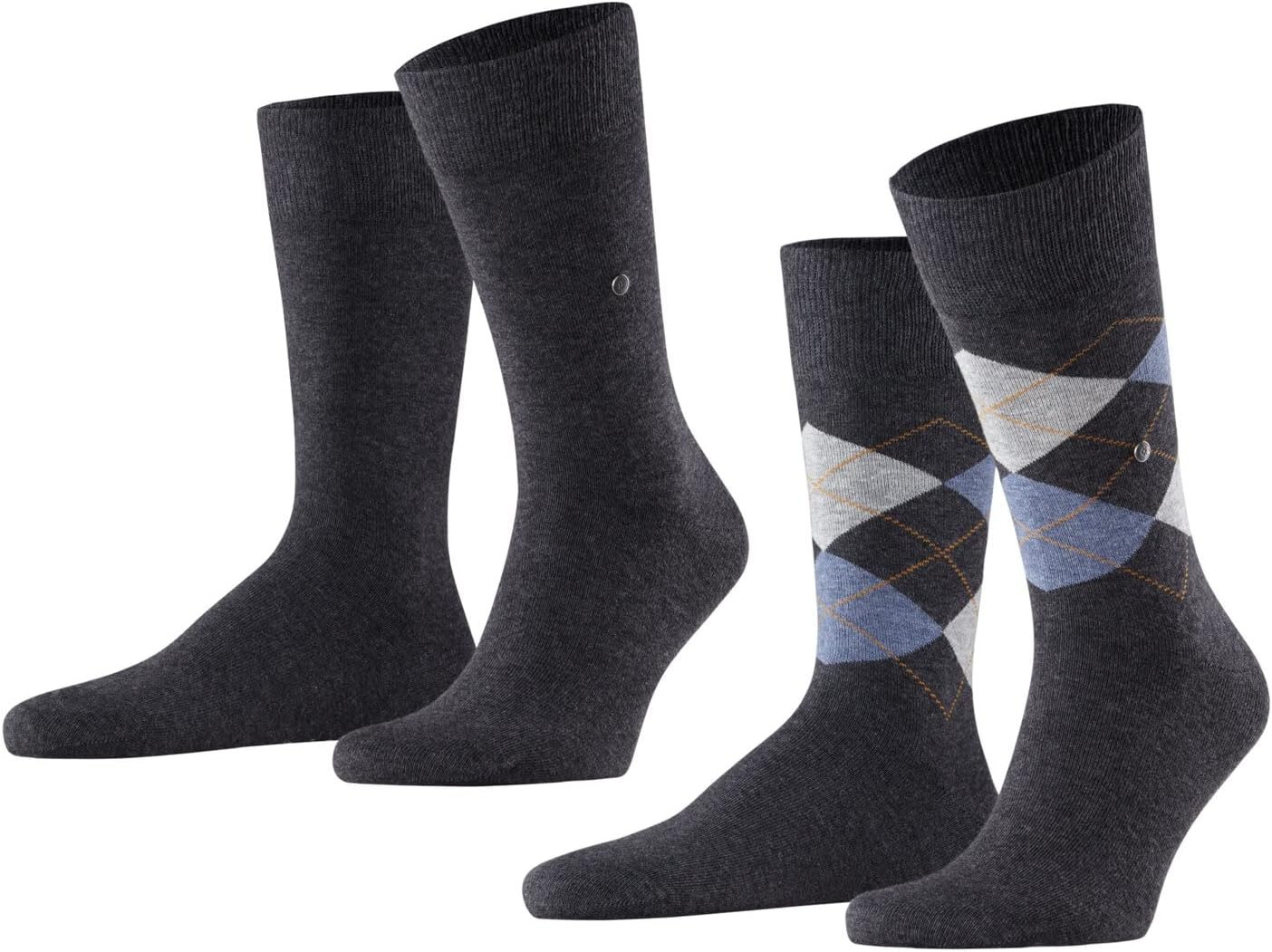 Calzini Uomo Burlington, Tinta Unita. Comodi In Cotone, Nero (taglia 41/42). Perfetti Per Ogni Giorno.