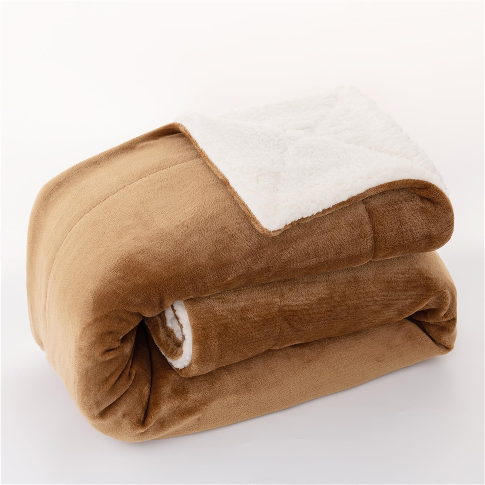 Couverture en polaire sherpa pour lit et canapé format xxl