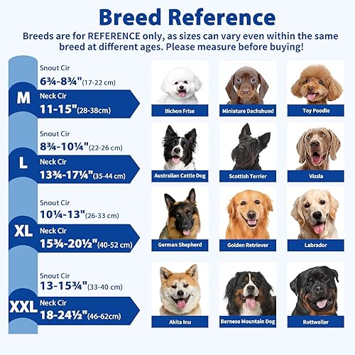 Miniatura 13 de BARKLESS Collar resistente sin tirones para perros medianos y grandes, suave y reflectante con enlace de seguridad, correa de bozal de entrenamiento