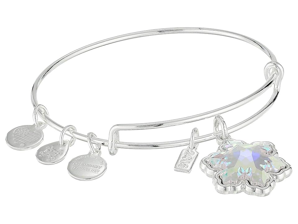 

Alex and Ani Crystal Snowflake Bangle (Shiny Silver) Bracelet, Metallic