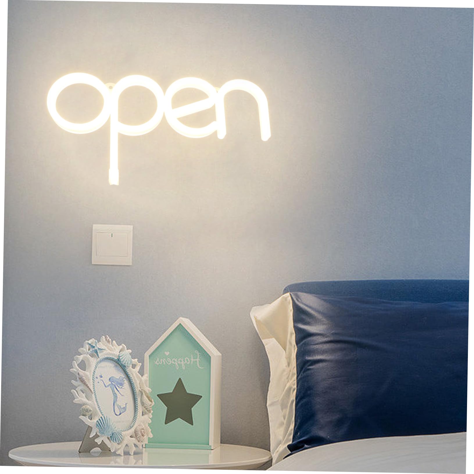VALICLUD Letrero de Neón LED Abierto para Puerta, Ventana y Pared 1 Pieza