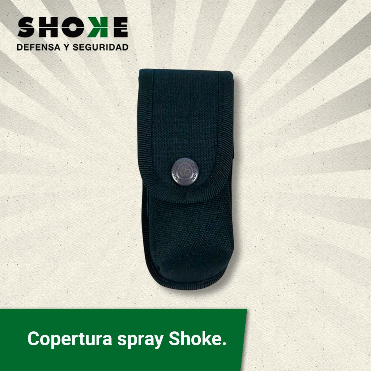 Shoke - Custodia spray peperoncino antiaggressione - Realizzata in Cordura Dupont - Compatibilità per riporre torce elettriche, coltelli e altri accessori - 11,5 cm x 5,5 cm x 4,7 cm