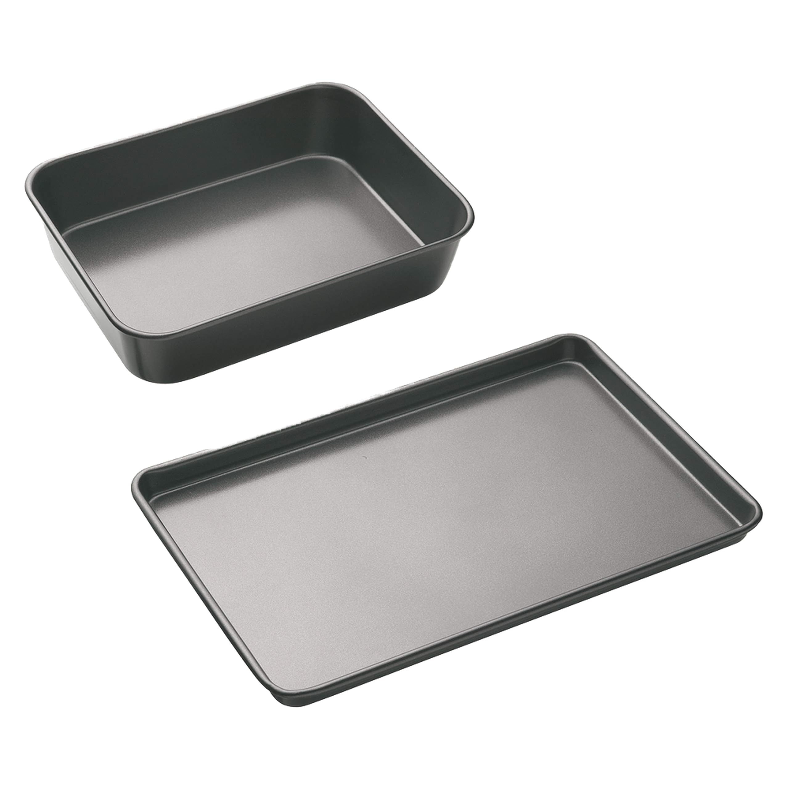 Kitchen Craft Master Class Non-Stick Roasting Pan and Oven Tray - Twin Pack