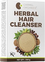 CARMEL ORGANICS Herbal Hair Cleanser Powder 340 Grams, Blend of Soapnut,Shikakai,Amla,Fenugreek & Bhringraj Powder, Nourishes the Scalp and Hair With Essential Nutrients | No harsh foaming agents