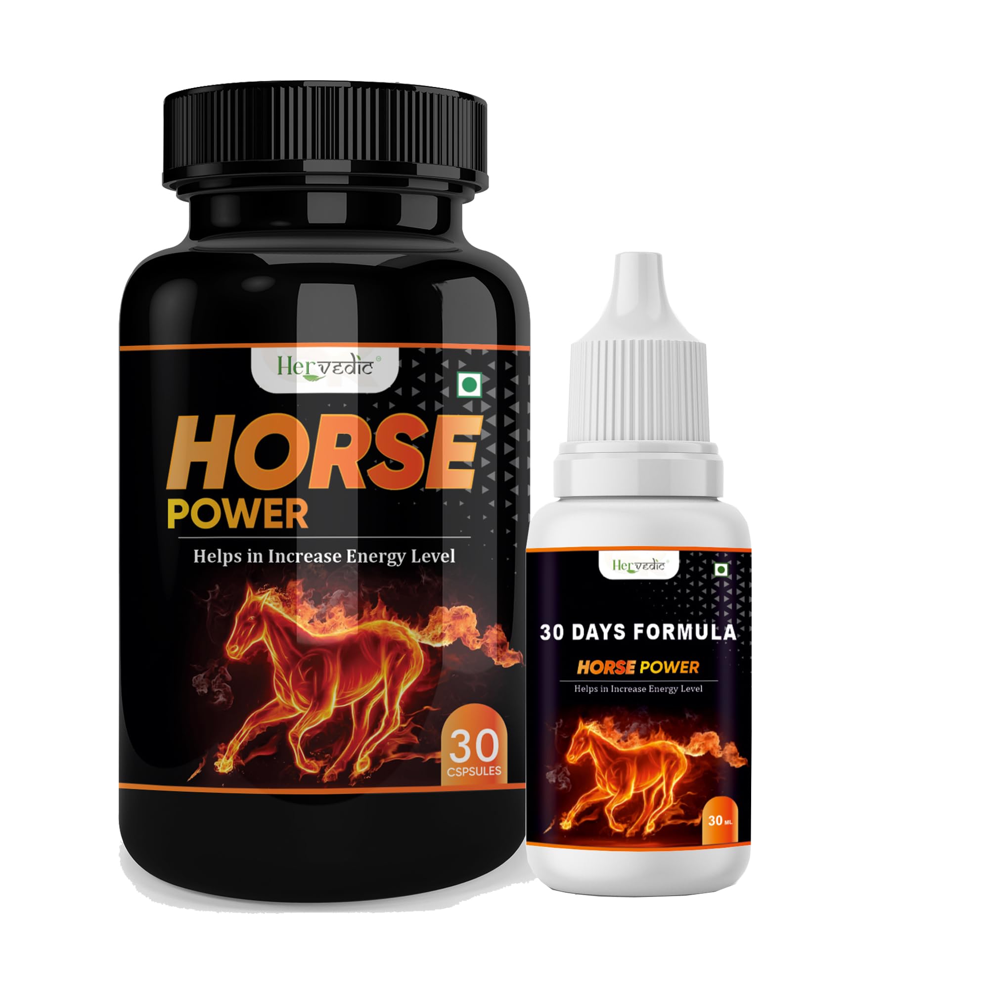 Horse Power Capsules and Oil Immunity Booster with Ayurvedic Ingredients Like Ashwagandha, Safed Musli, Gokshura & Shilajit for Men (30 Capsules & 30ML) (B0DFLZ55B2) Amazon Price History, Amazon Price Tracker