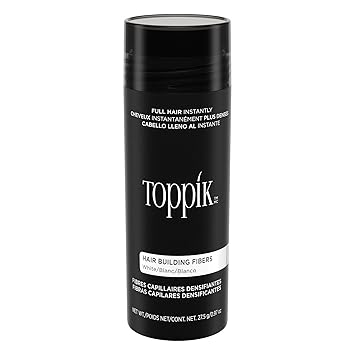 TOPPIK Hair Building Fibers, White, 0.97 oz.