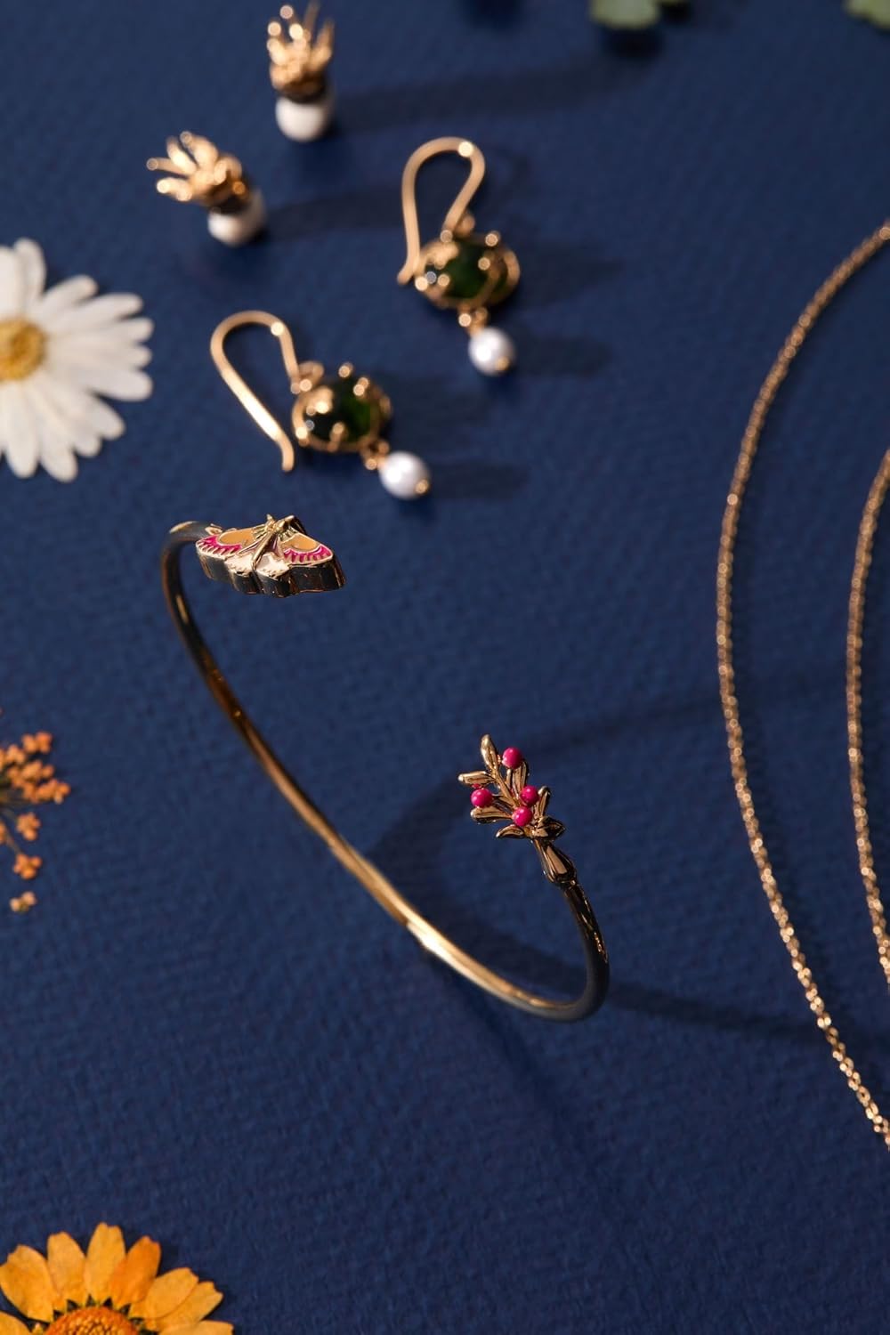 Alex and Ani Woodland Earrings - Gold Nickel-Free Drop Design, Renaissance Accessories Women, Woodland Fairy Jewelry