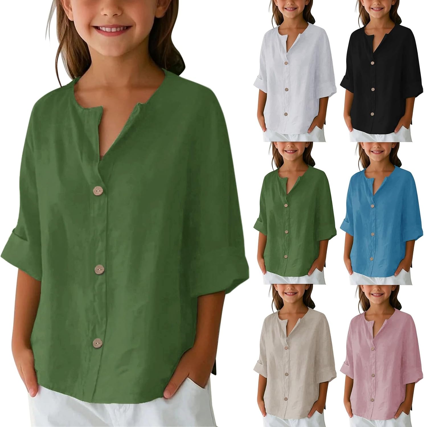 Girls Fashion Shirts Long Sleeve Pullover Trendy Tshirt Kids Cute Athletic Workout Tops