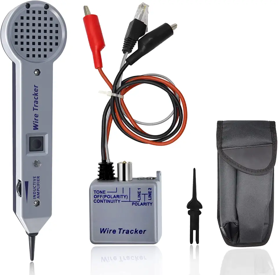 Lunarlipes Kit Gerador de Tons, Rastreador de Circuitos, Kit de Sondas de Rastreamento de Tons, Testador de Cabos de Alta Precisão 200Ep, Gerador de Tons Variáveis com Amplificador Indutivo