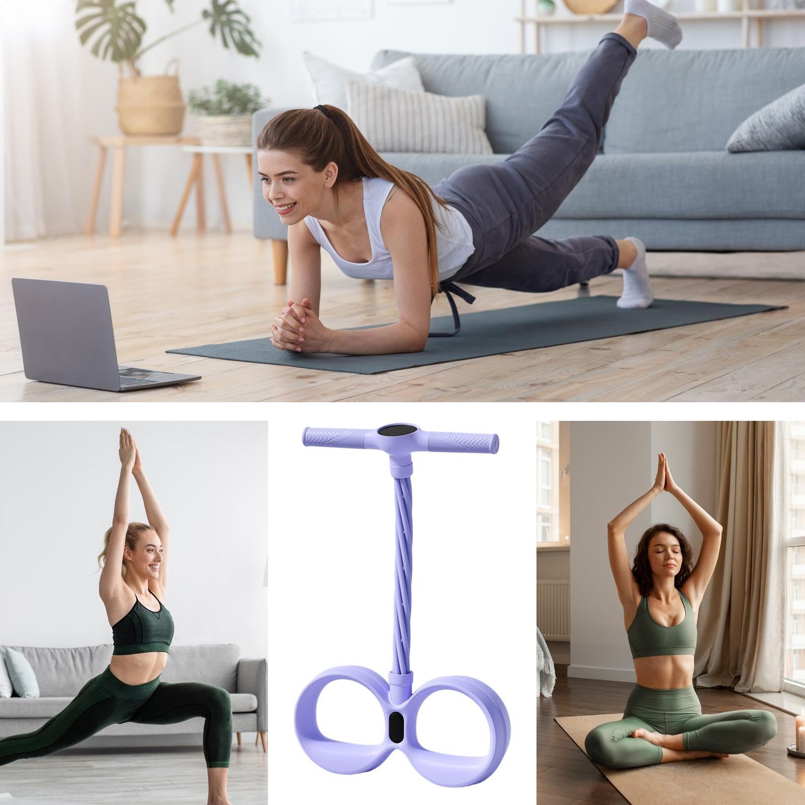 Banda de resistencia para pedal, 6 tubos, para bicicleta estática