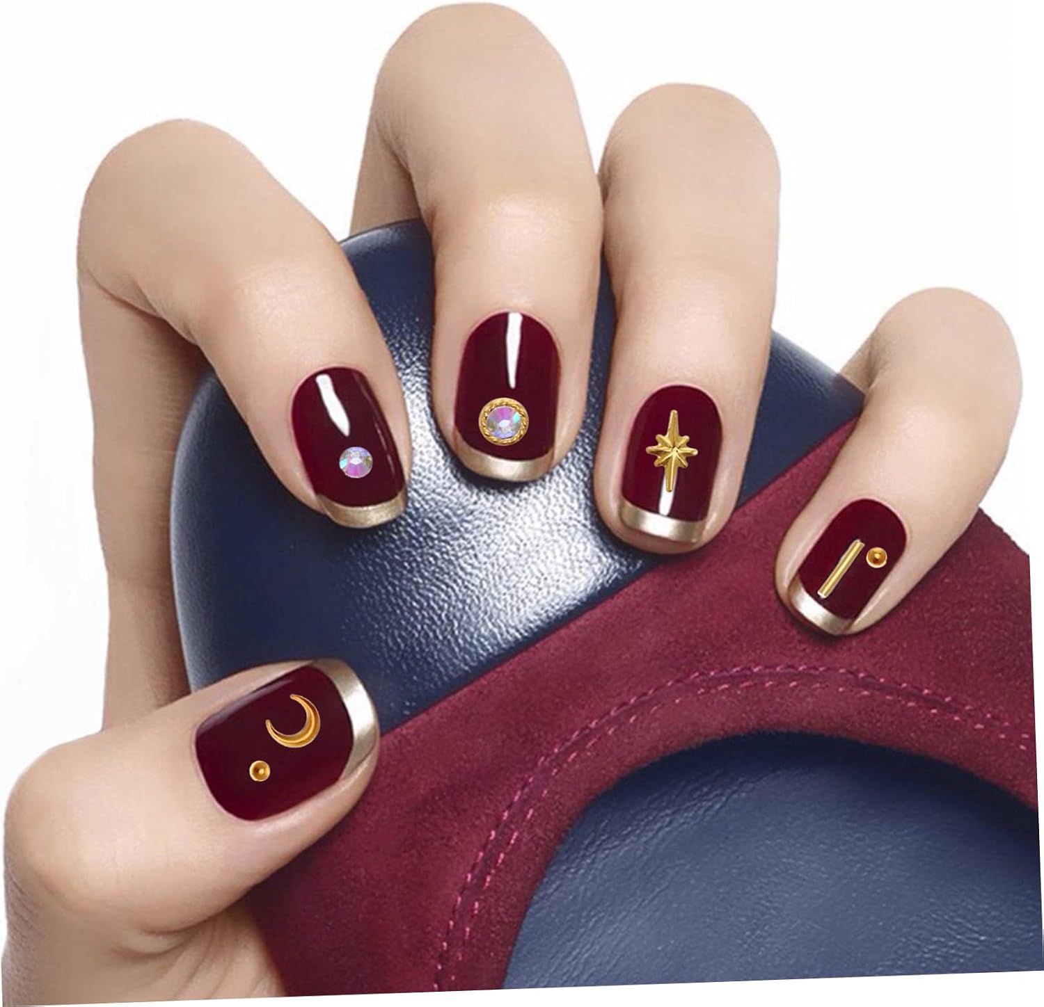 FRCOLOR Alloy Rivet Nail Art Decorations Elegant Manicure Supplies for DIY Nail Designs Shiny Spiky Studs and Crafts