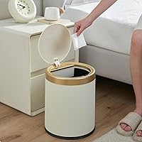 Vista 4 de URALFA Cubo de basura automático con sensor de movimiento para baño con tapa, cubo de basura sin contacto, cubo de basura inteligente a prueba