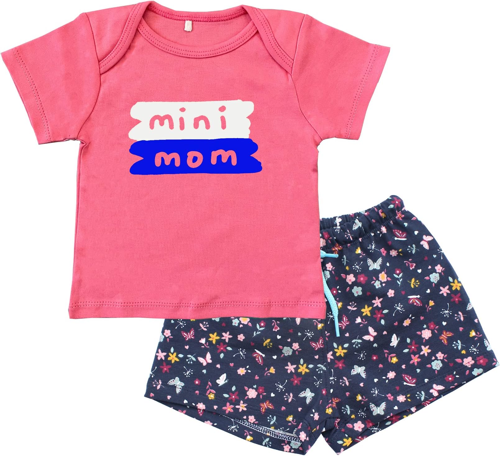Kadambaby: Newborn and Baby Clothing Set, Summer T-Shirt and Shorts Combo Pack (2TEE Digger, 0-3 Months)