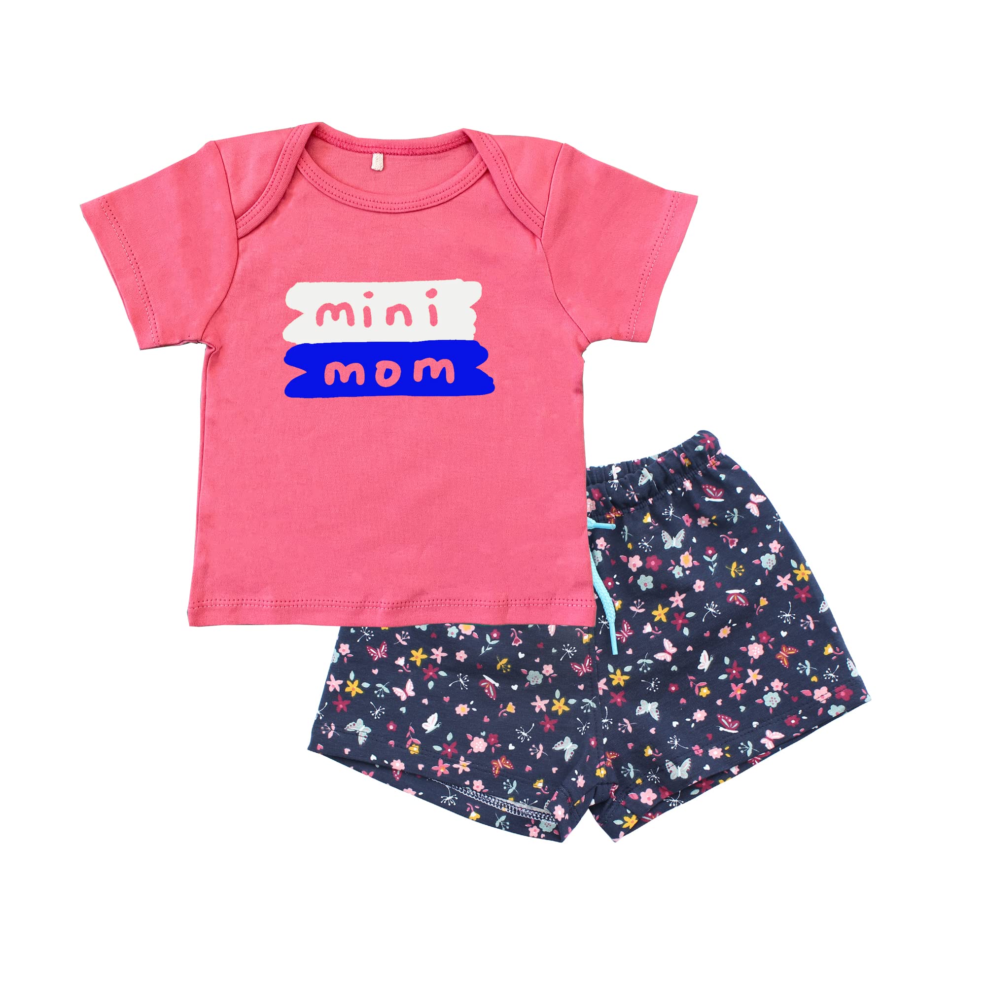 Kadambaby: Newborn and Baby Clothing Set, Summer T-Shirt and Shorts Combo Pack (2TEE Digger, 0-3 Months)
