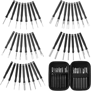 2024 Upgraded Terminal Removal Tool Kit - 41Pcs Black Electrical Pin Removal Tool Kit Electrical Wire Connector Pin Removal Tool Kit, Car Terminal Release Tool Kit for Household Devices