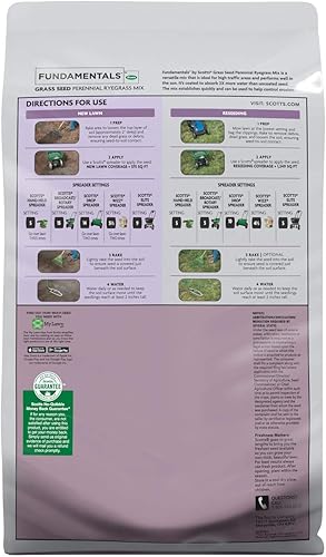 Miniatura 2 de Fundamentals by Scotts Grass Seed - Mezcla de riegrass perenne, ideal para zonas soleadas y de alto tráfico y control de erosión, 3 libras (paquete