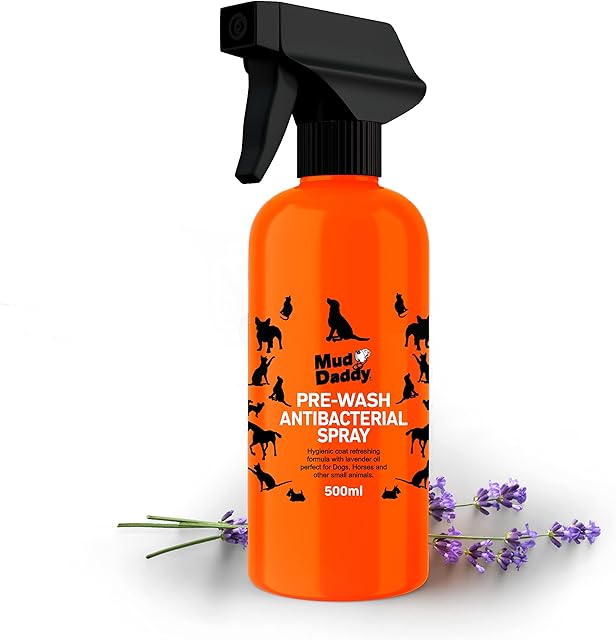 Mud Daddy Pre Wash Antibacterial Spray, Refreshing Lavender Fragrance, Antiseptic Spray for Dogs, Horses and Small Animals, Helps with Minor Wound Care, Skin-soothing, Anti-itch - 500 ml