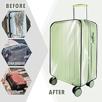 Housse De Protection Valise Transparente 30 Pouces - Imperméable PVC, Pour Soute D'Avion