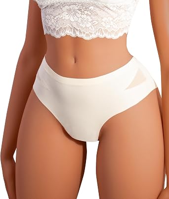 Hibluco Seamless Women Underwear Cheeky Briefs Stretch Bikinis Panties