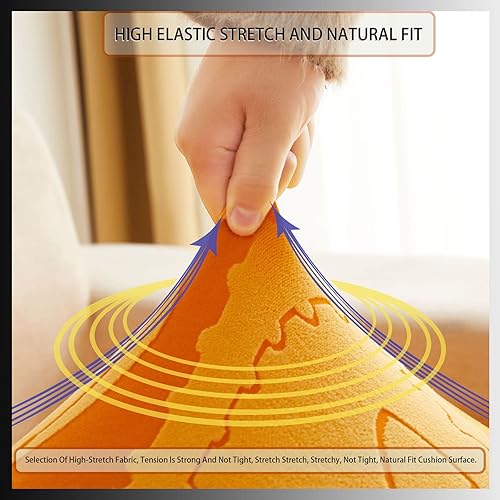 Miniatura 4 de ZQXFZ Funda de sofá modular para sofá, respaldo pequeño, 12-20 pulgadas de alto x 24-32 pulgadas de ancho. Se adapta perfectamente a la perfección y