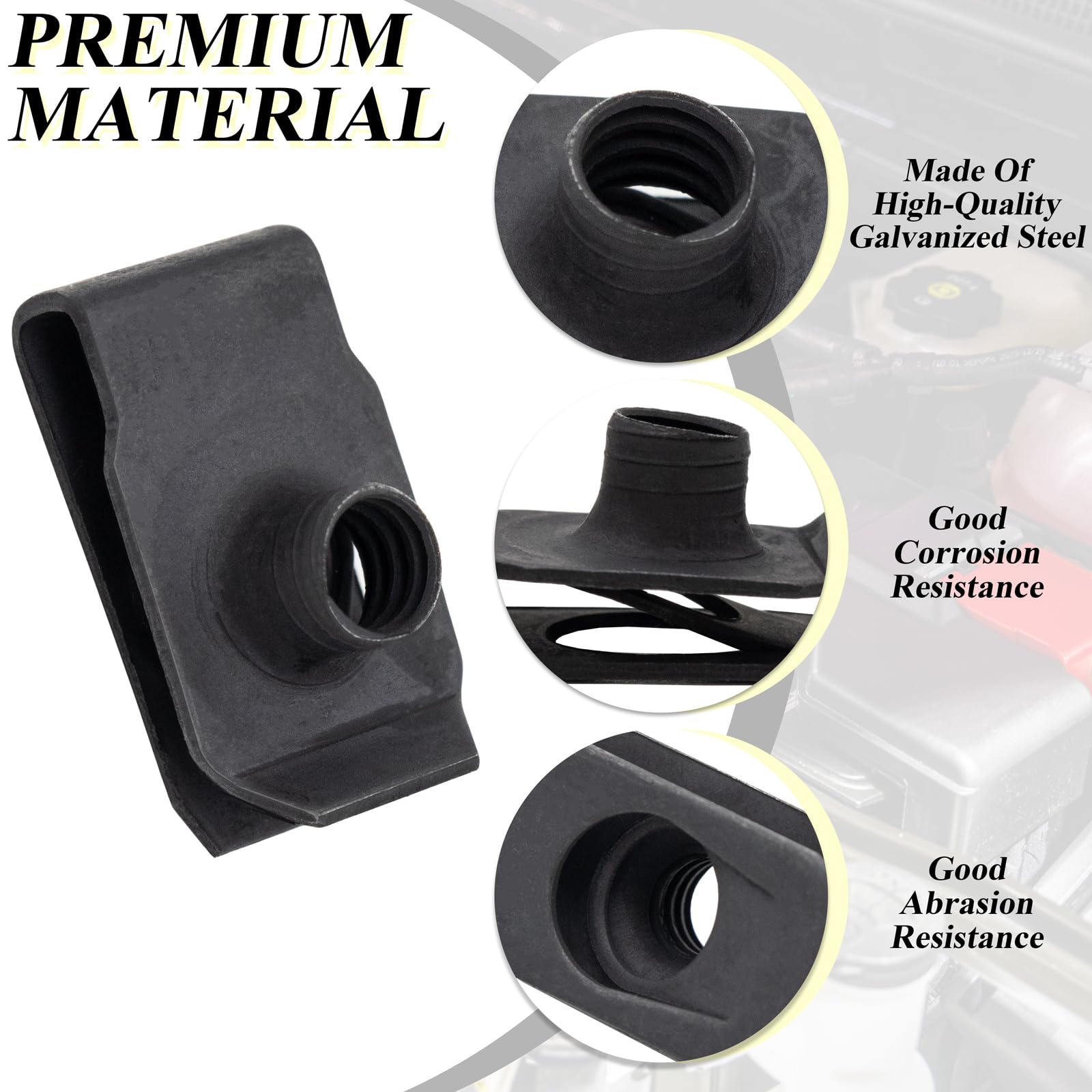 U Type Nuts - 30 Pack Automotive Fasteners -3 U Type Nuts - 30 Pack Automotive Fasteners -3