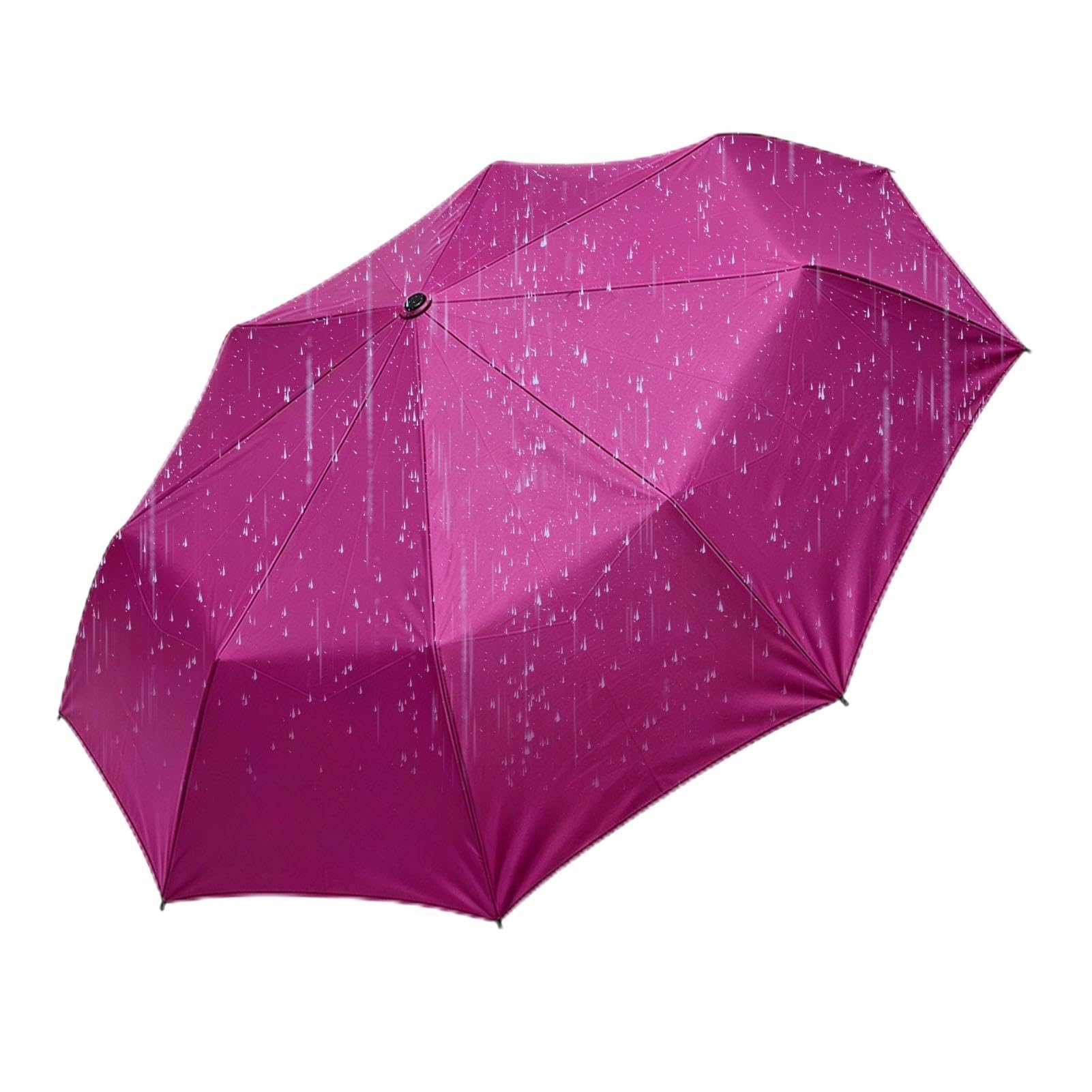 Paraguas plegable protección contra sol y lluvia para caminar 8