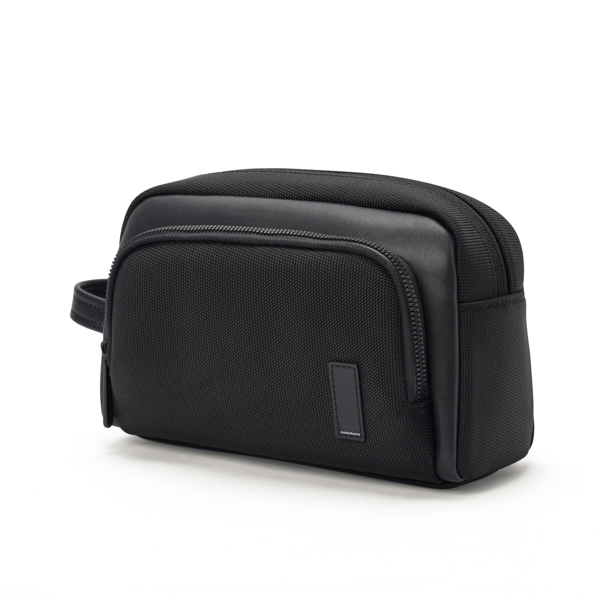MOKOBARA The Wonder Kit Small Travel Pouch Nylon and Vegan Leather Everyday Carry Organizer Water Resistant Cosmetic Makeup Pouch with Zipper Pockets for Men and Women (Money Moves)