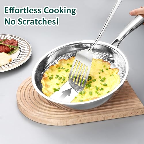 Miniatura 5 de Juego de utensilios de cocina de acero inoxidable, juego de 11 utensilios de cocina con soporte, juego de herramientas de cocina para cocinar con