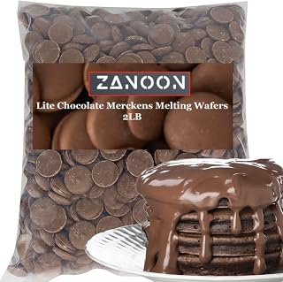 Milk Chocolate Melting Wafers for Molds 2LB– Merckens Style, Chocolates Cocoa Lite, Creamy & Sweet Taste, Perfect for Dipping, Desserts, and Chocolate Fountains, 32oz by ZANOON (Milk Chocolate)