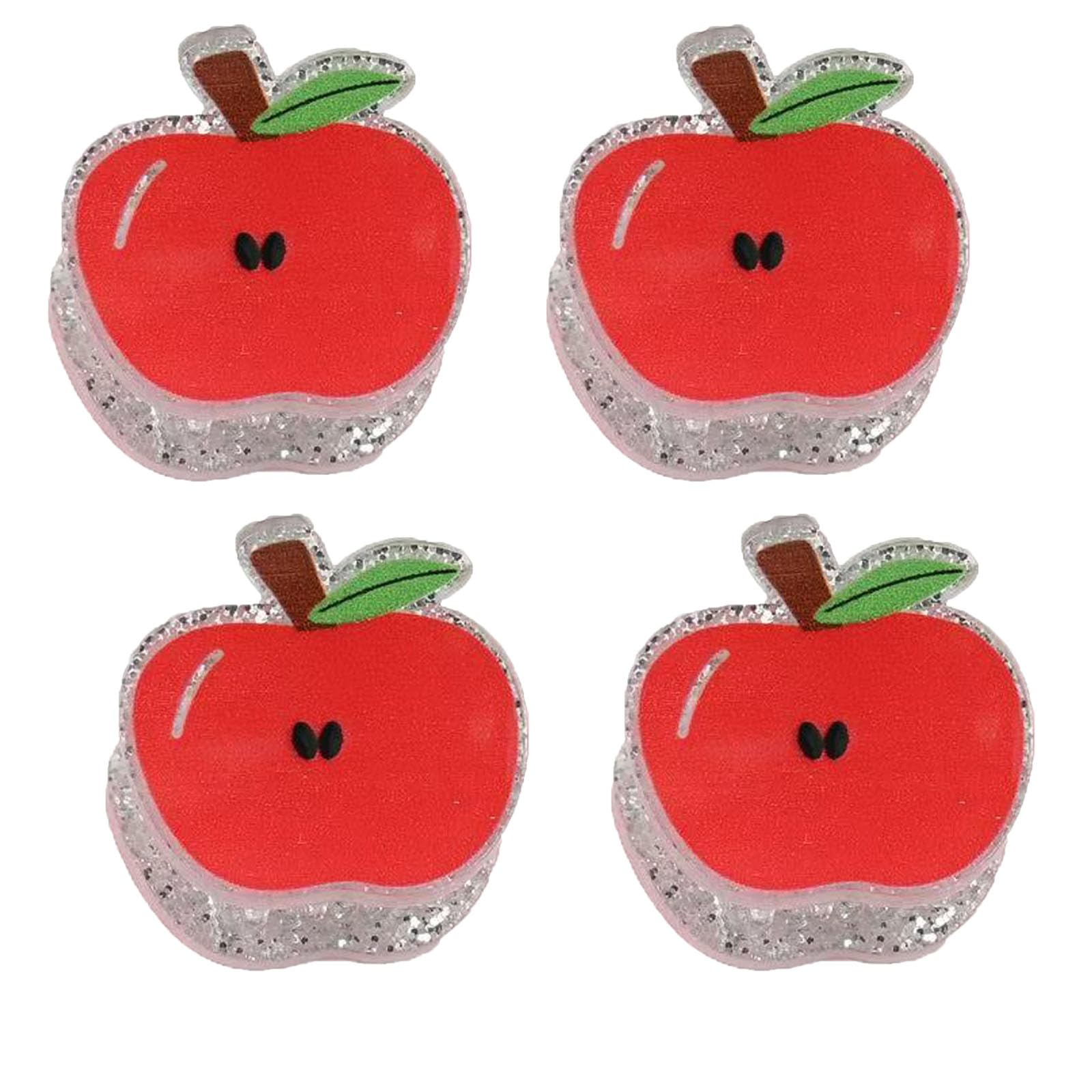 Mini Apple Claw Clips,Apple Shape Hair Claw Clips,Acetate Hair Clips,Fruit Shape Hair Jaw Clips,Small Claw Clips for Women,Pack of 2 (Apple)