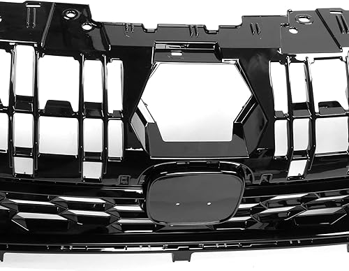 Miniatura 5 de FREEMOTOR802 Parrilla superior delantera compatible con Honda Civic Sedan 2022-2024 de 4 puertas, estilo Si, pintada negro brillante, ABS Honeycomb