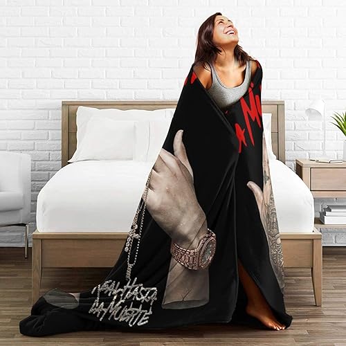 Miniatura 5 de Anuel Rapper Aa Singer - Manta de franela suave hasta la muerte para sala de estar, aire acondicionado para cuatro estaciones, 40 x 30 pulgadas