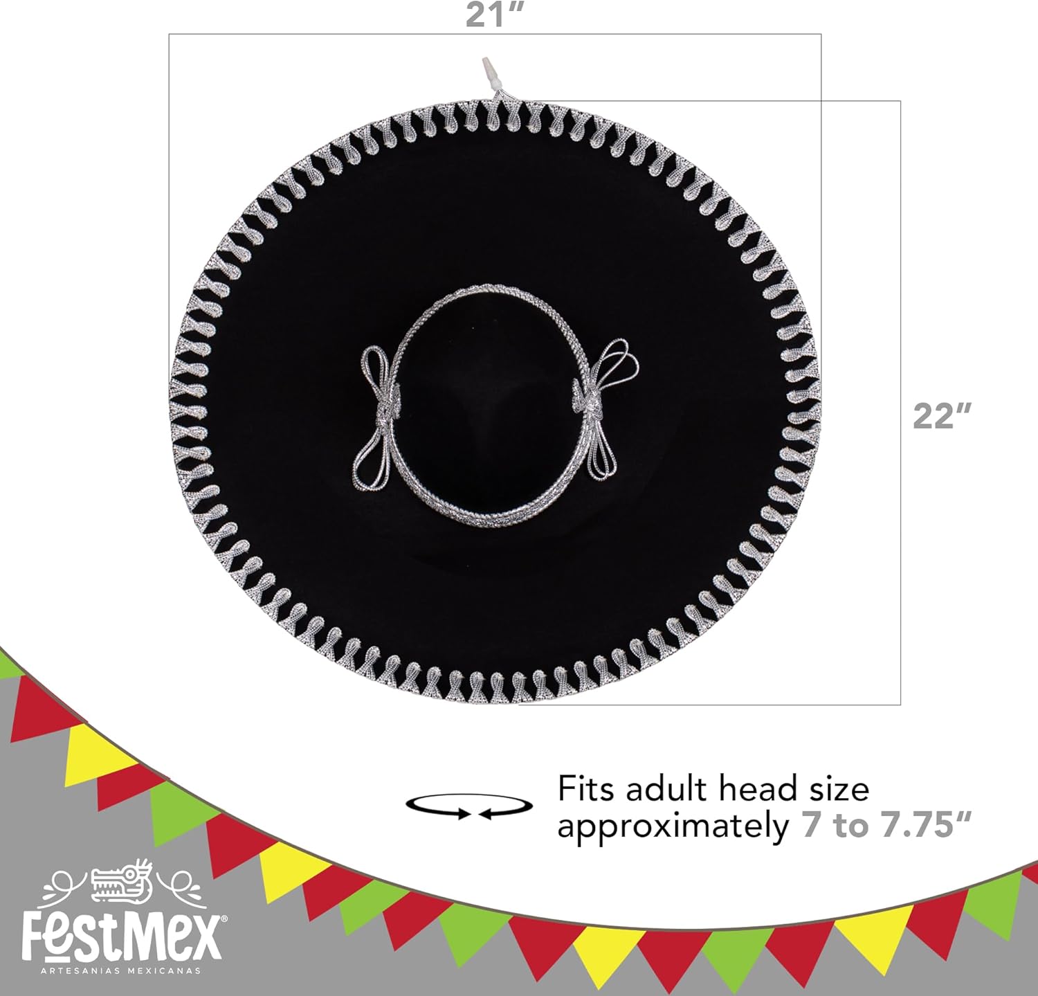Mexican Sombrero Hats Charro – Sombrero Mexicano & Mariachi Hat, Traditional Mexican Hat for Adults, Mariachi Costume - Image 2