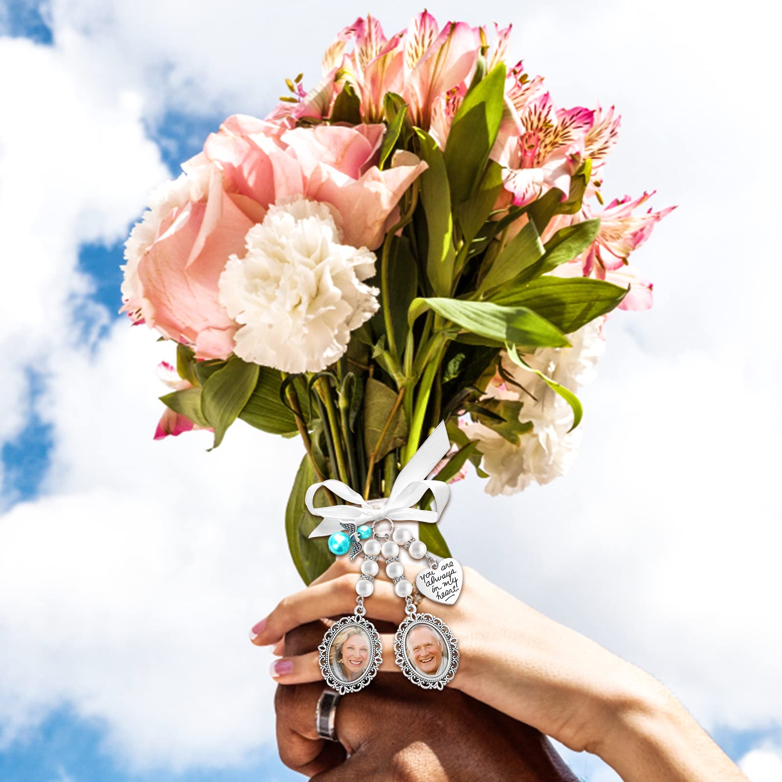 Yolev Wedding Bouquet Charm Ramo de Novia Perla Decoración Fiesta Boda Compromiso
