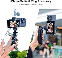 Vista 3 de Newmowa Phone Vlog Selfie Monitor Screen, Magnetic Phone Holder Clip Mount, Using Phone Rear Camera for Selfie Vlog Live Stream TikTok, Compatible