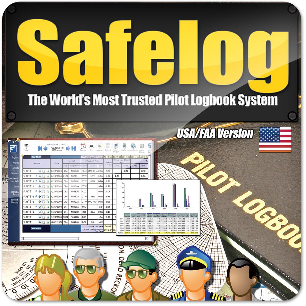 Safelog FAA (USA) Pilot Logbook software