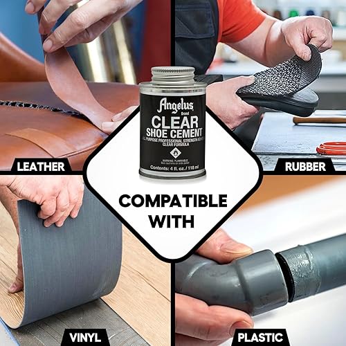 Miniatura 9 de Angelus Cleaner Shoe Cement 4oz & Angelus Sole Bright Sneaker Fix Set Bundle, Claro