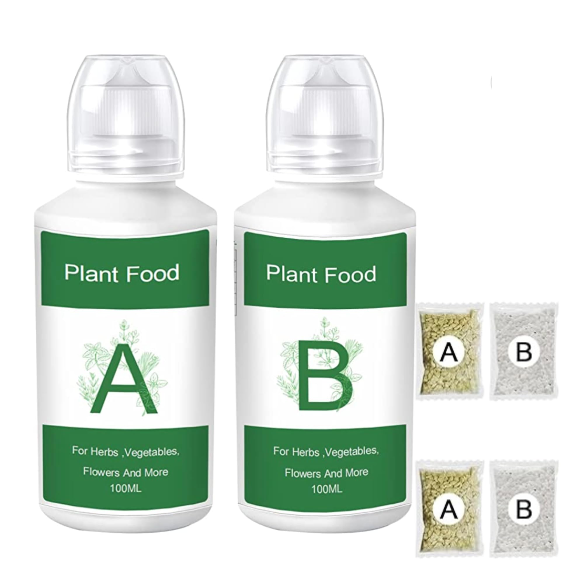 Nouri AB Plant Food Nutrient 600 ml Total (200 ml + 4 refills)