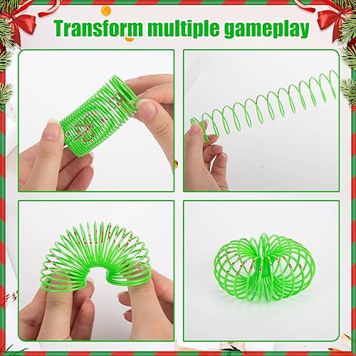 Miniatura 4 de JOHOUSE 40 resortes de Navidad a granel, juguete de primavera de plástico, regalo de Navidad para niños, relleno de calcetines de Navidad, regalos