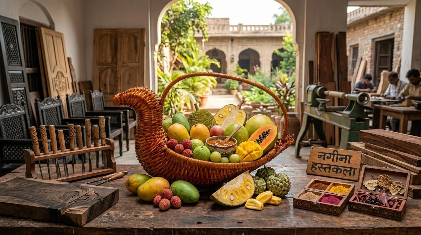 Duck Shape Bamboo cane Basket With Handle for Fruits, Flowers, Bread and Snacks – Handwoven Multipurpose Serving & Storage Basket (Medium)-image-9