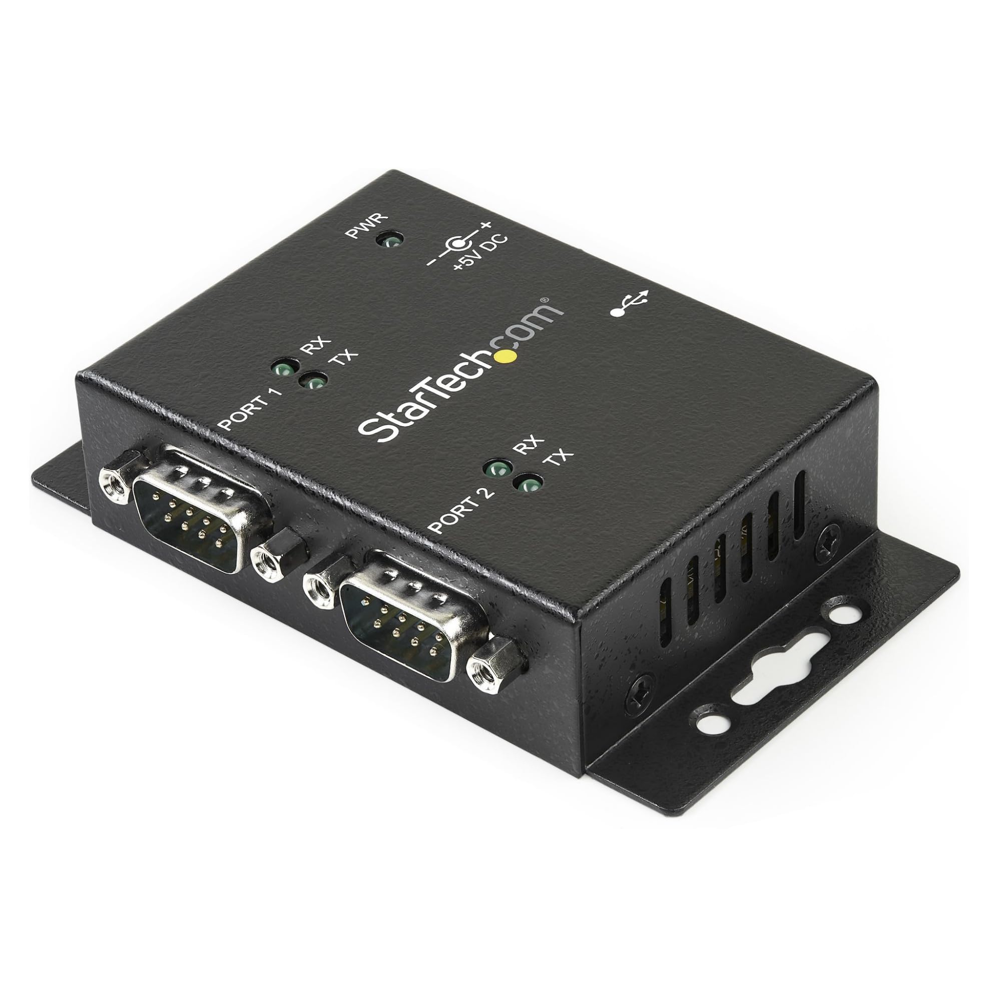 Hub adattatore USB a seriale 2 porte per montaggio a parete con clip per guide DIN
