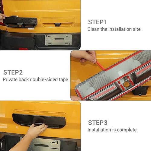 Miniatura 6 de Bronco Sport - Cubierta de fibra de carbono para manija de puerta trasera compatible con Ford Bronco Sport 2021 2022 2023 Accesorios exteriores de